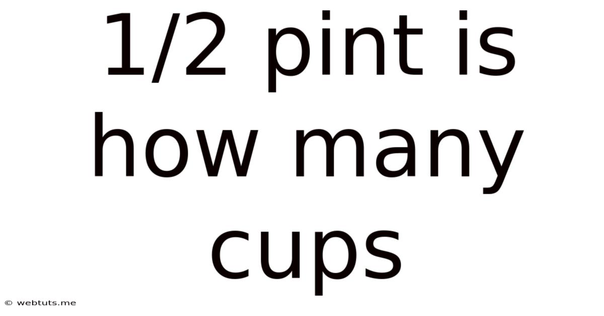 1/2 Pint Is How Many Cups