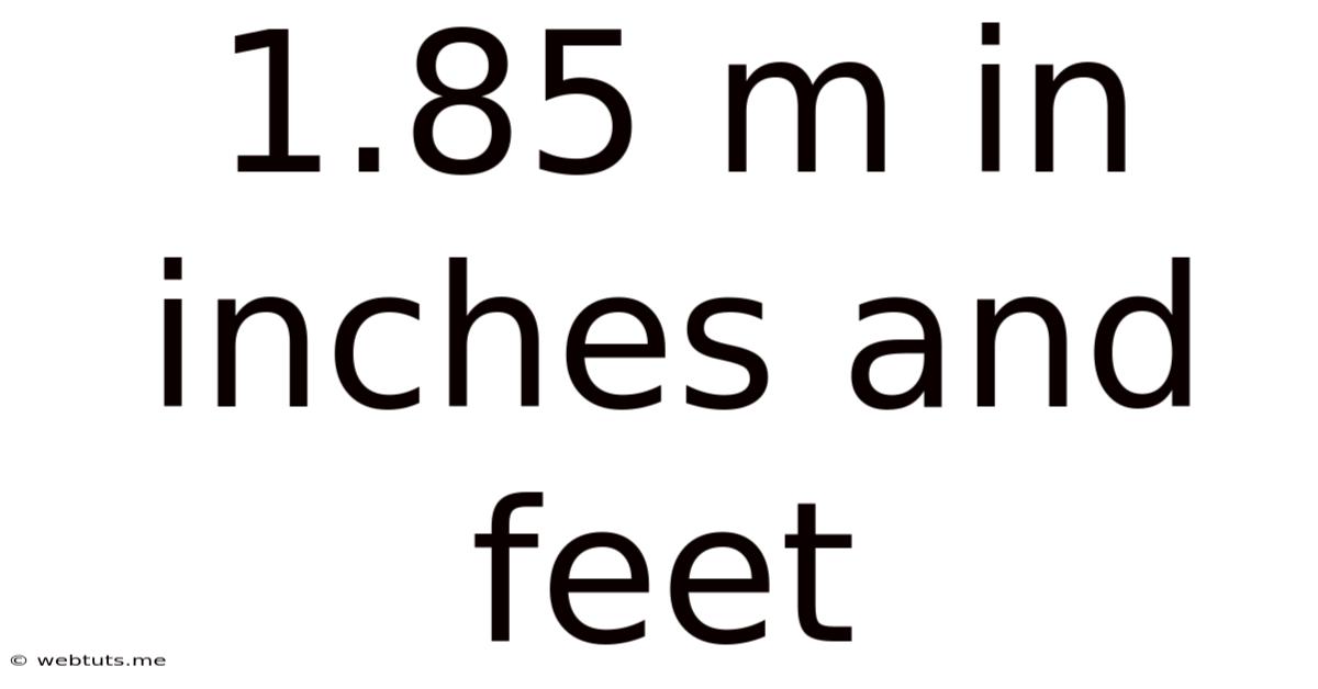 1.85 M In Inches And Feet