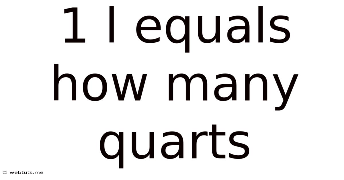 1 L Equals How Many Quarts