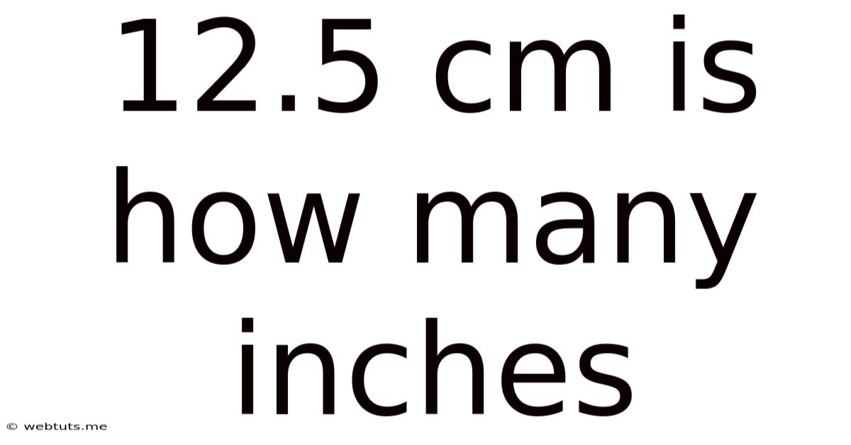 12.5 Cm Is How Many Inches