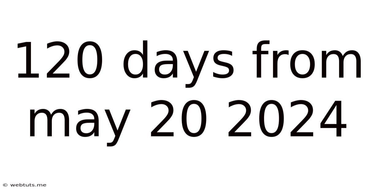 120 Days From May 20 2024