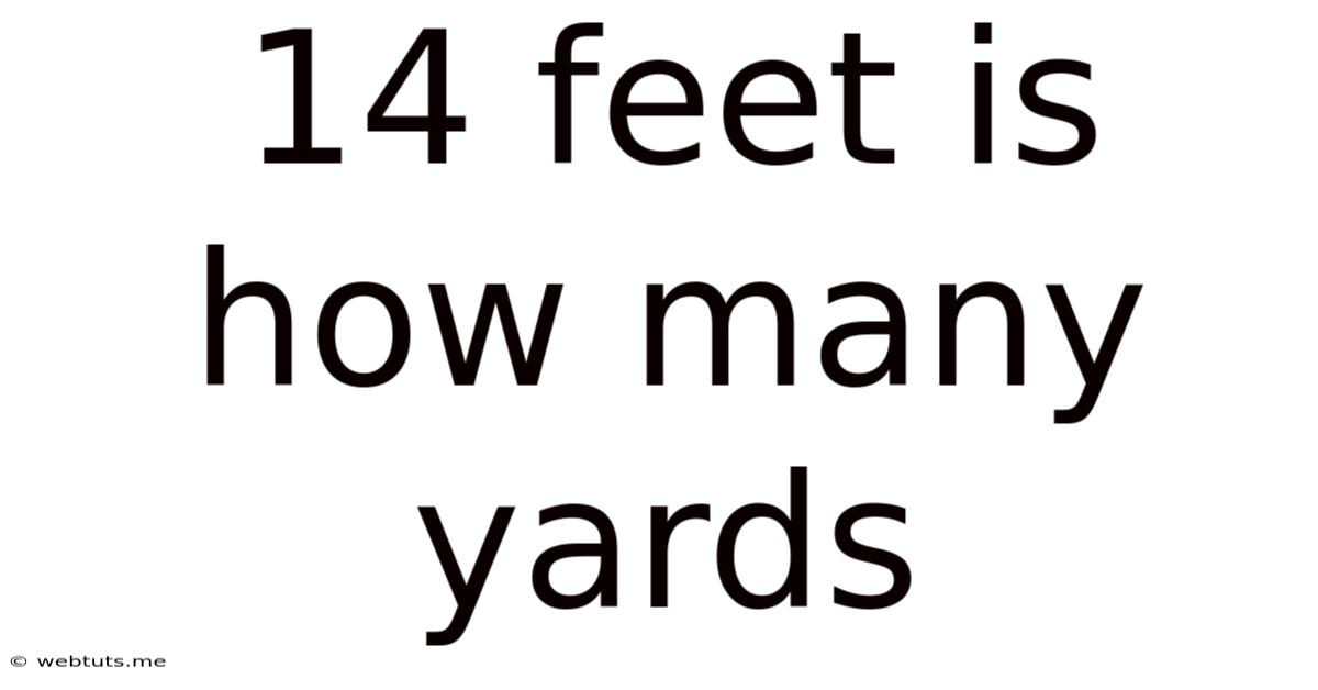 14 Feet Is How Many Yards