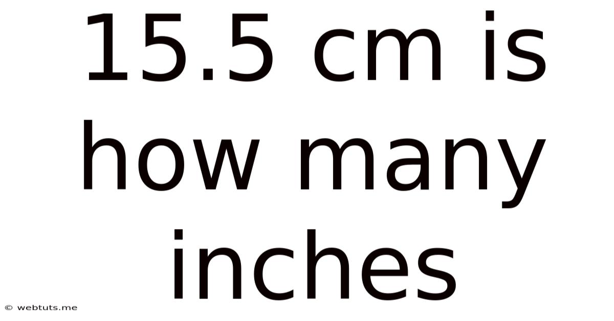 15.5 Cm Is How Many Inches