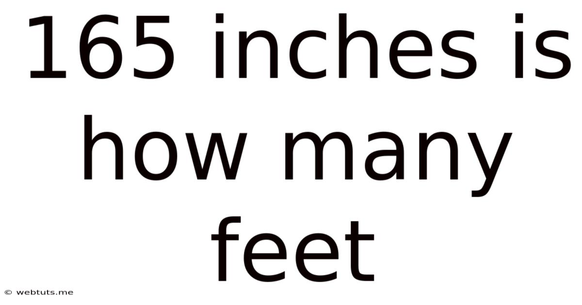 165 Inches Is How Many Feet
