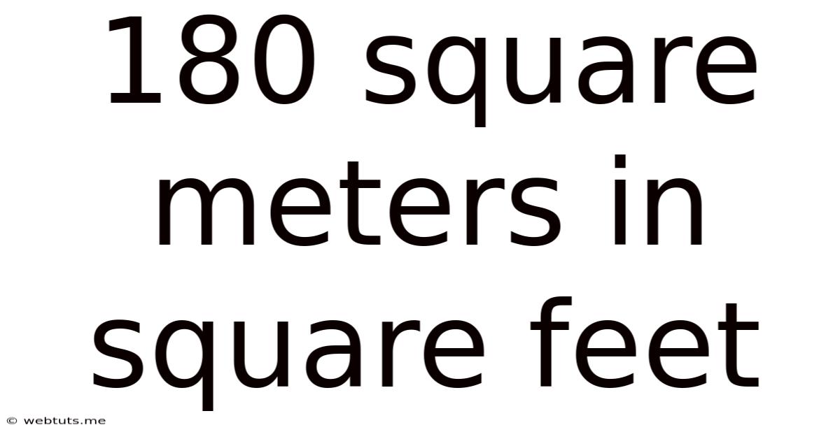 180 Square Meters In Square Feet