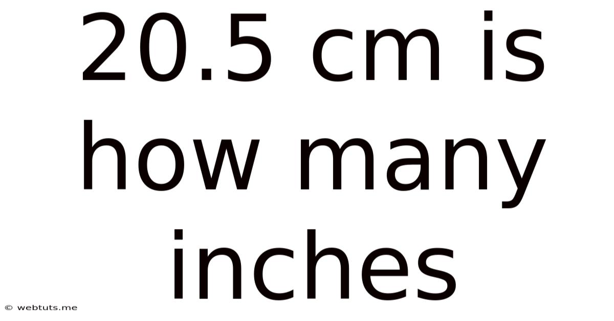 20.5 Cm Is How Many Inches