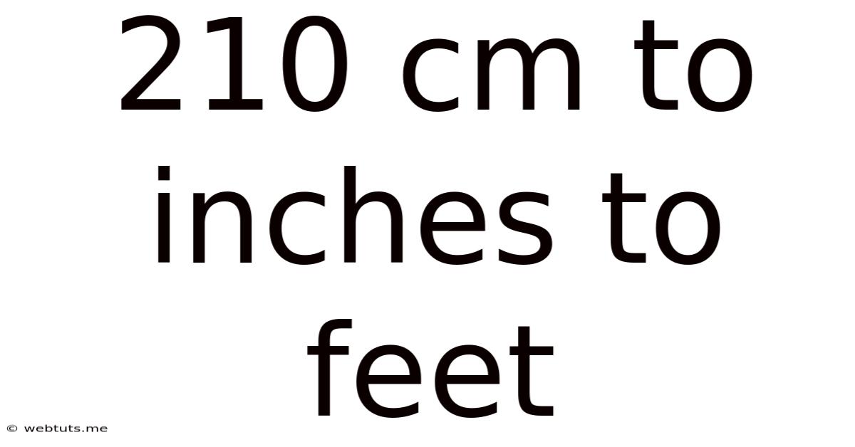 210 Cm To Inches To Feet