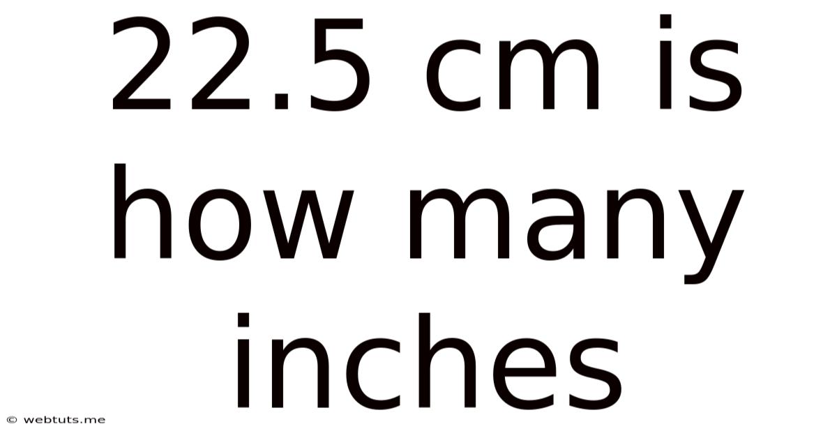 22.5 Cm Is How Many Inches