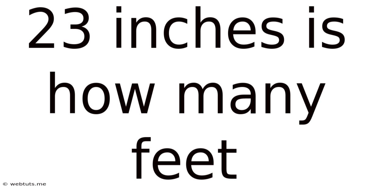 23 Inches Is How Many Feet