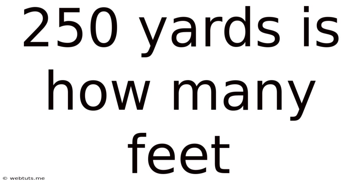 250 Yards Is How Many Feet
