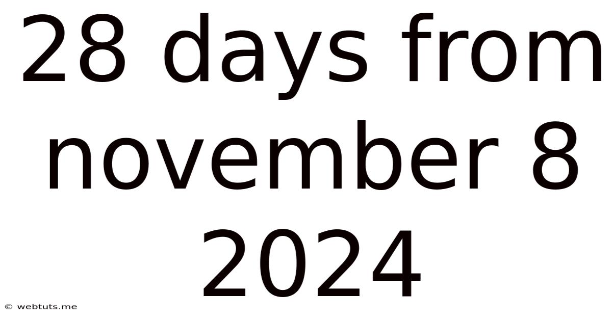 28 Days From November 8 2024