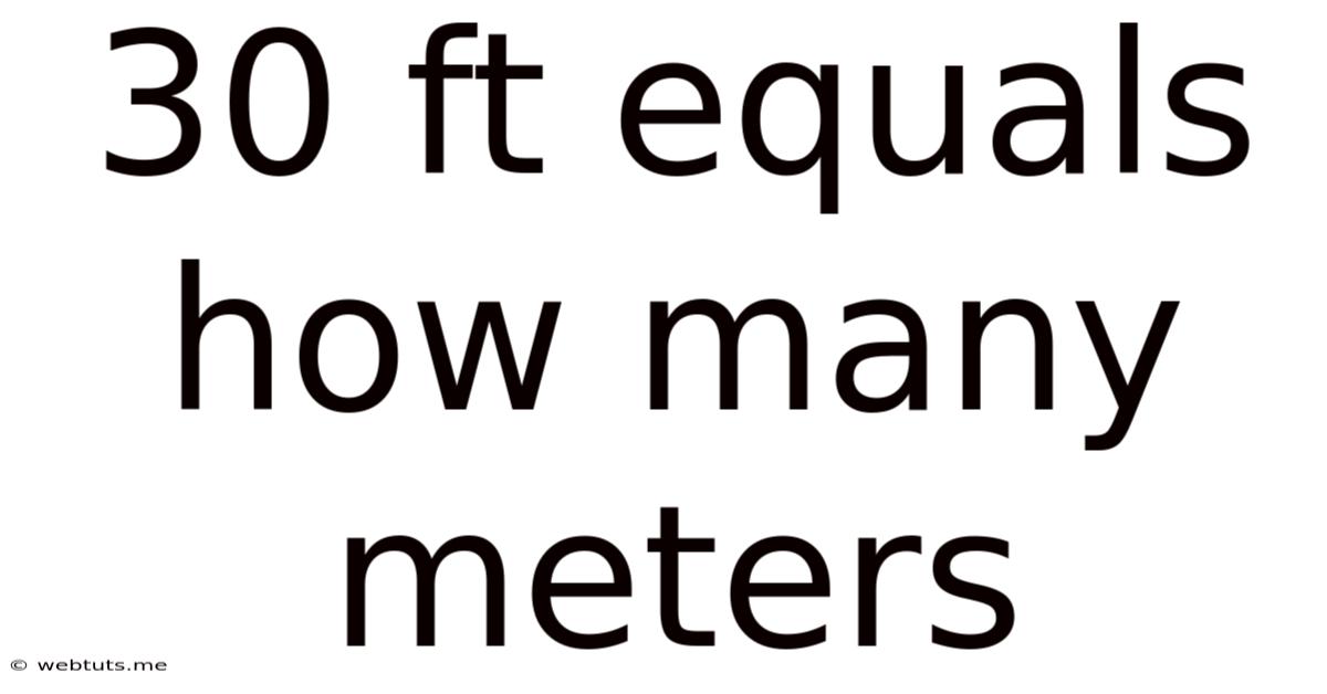 30 Ft Equals How Many Meters