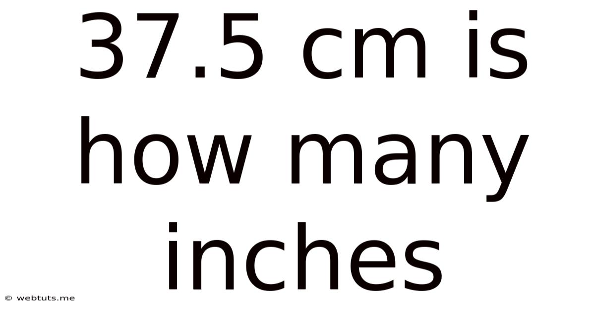 37.5 Cm Is How Many Inches
