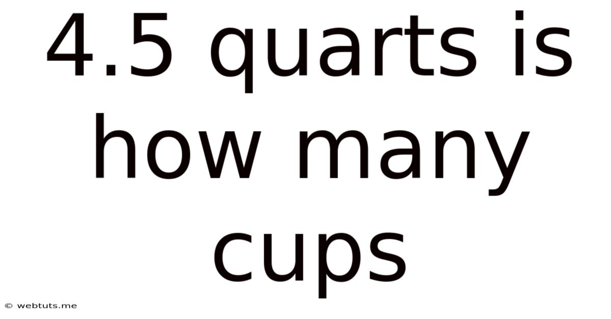 4.5 Quarts Is How Many Cups