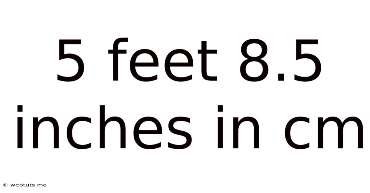 5 Feet 8.5 Inches In Cm
