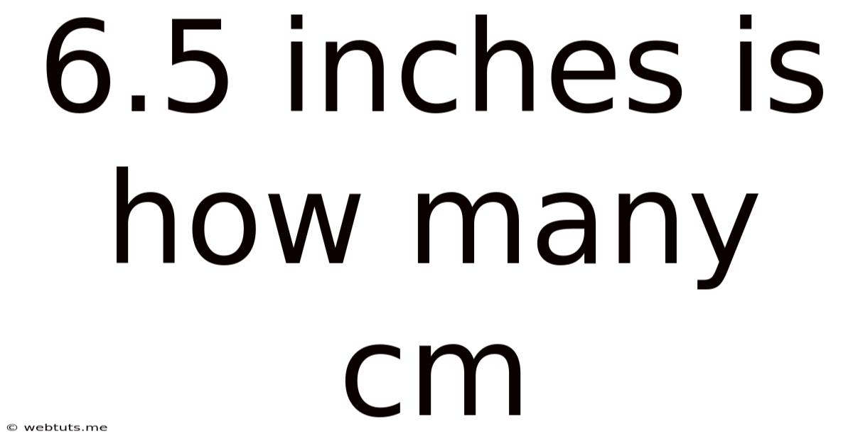 6.5 Inches Is How Many Cm