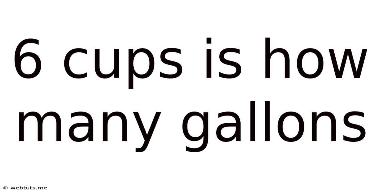 6 Cups Is How Many Gallons