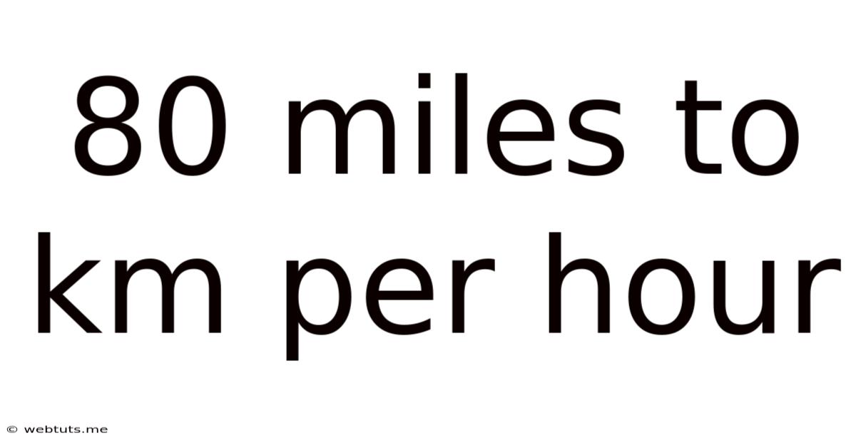 80 Miles To Km Per Hour