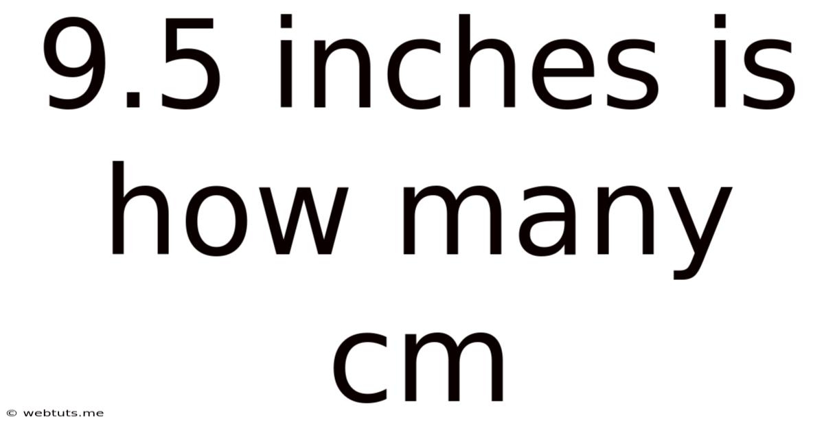 9.5 Inches Is How Many Cm