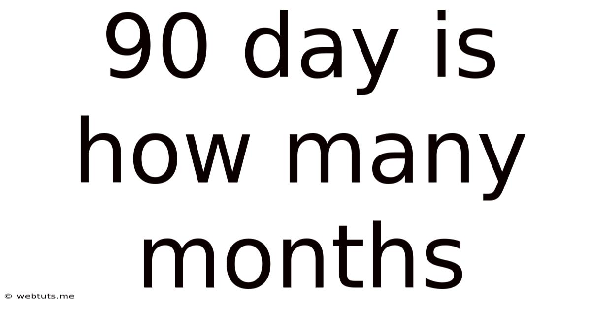 90 Day Is How Many Months