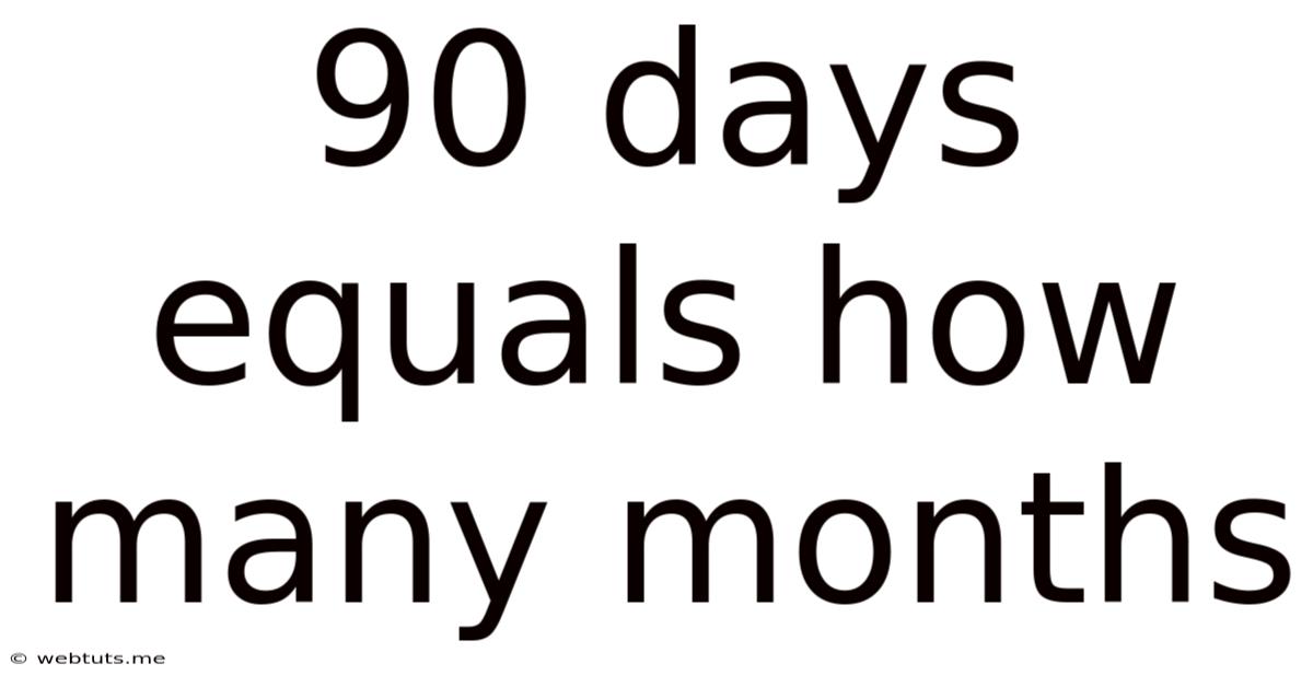 90 Days Equals How Many Months