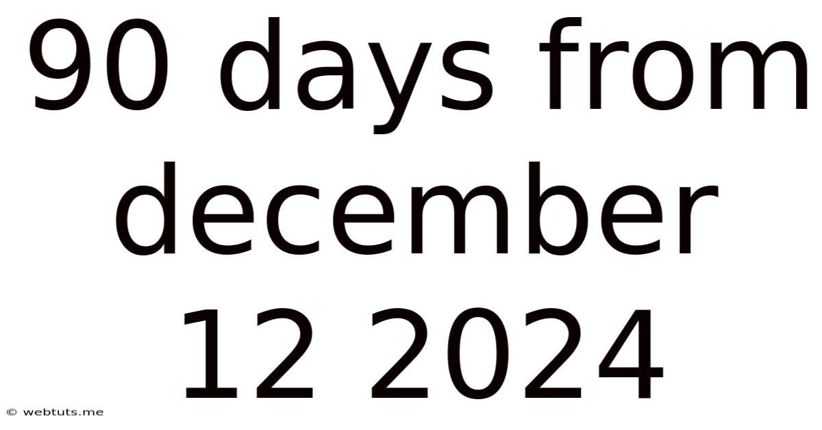 90 Days From December 12 2024