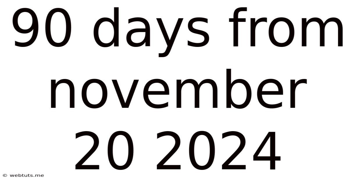 90 Days From November 20 2024