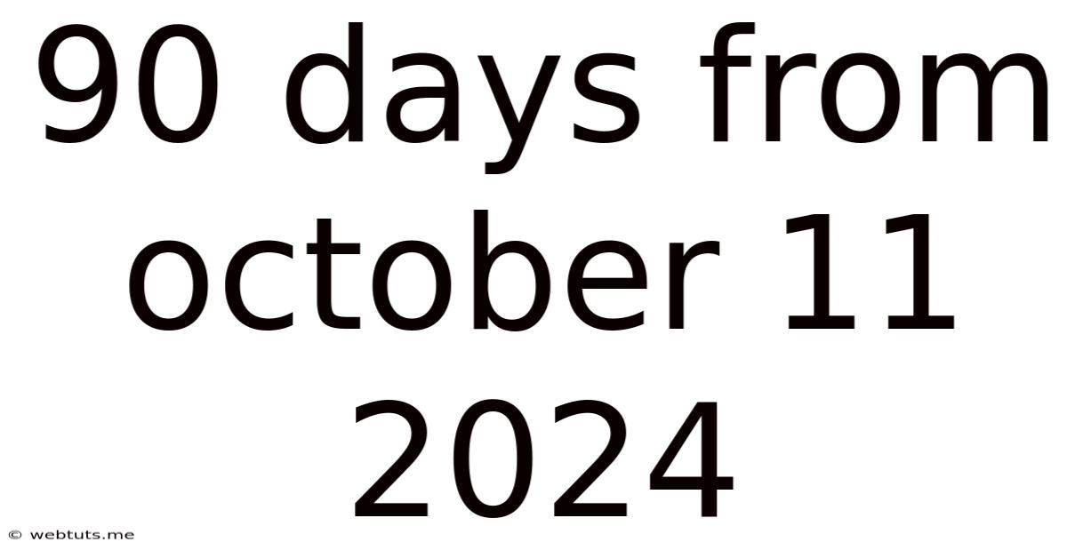 90 Days From October 11 2024