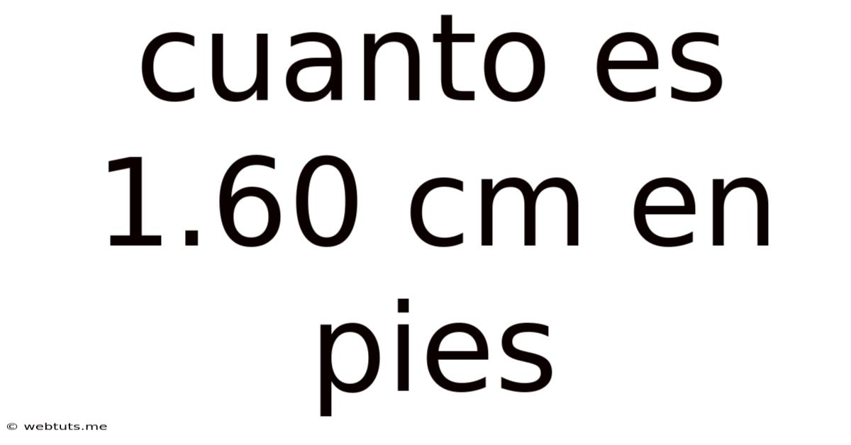 Cuanto Es 1.60 Cm En Pies