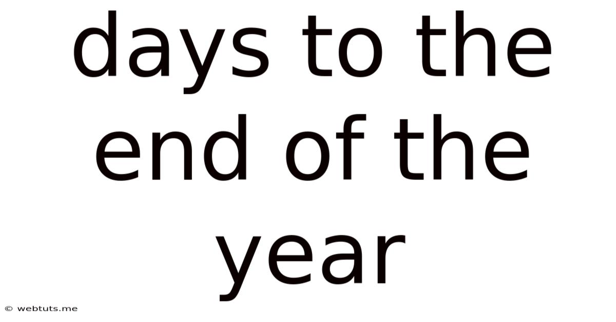 Days To The End Of The Year