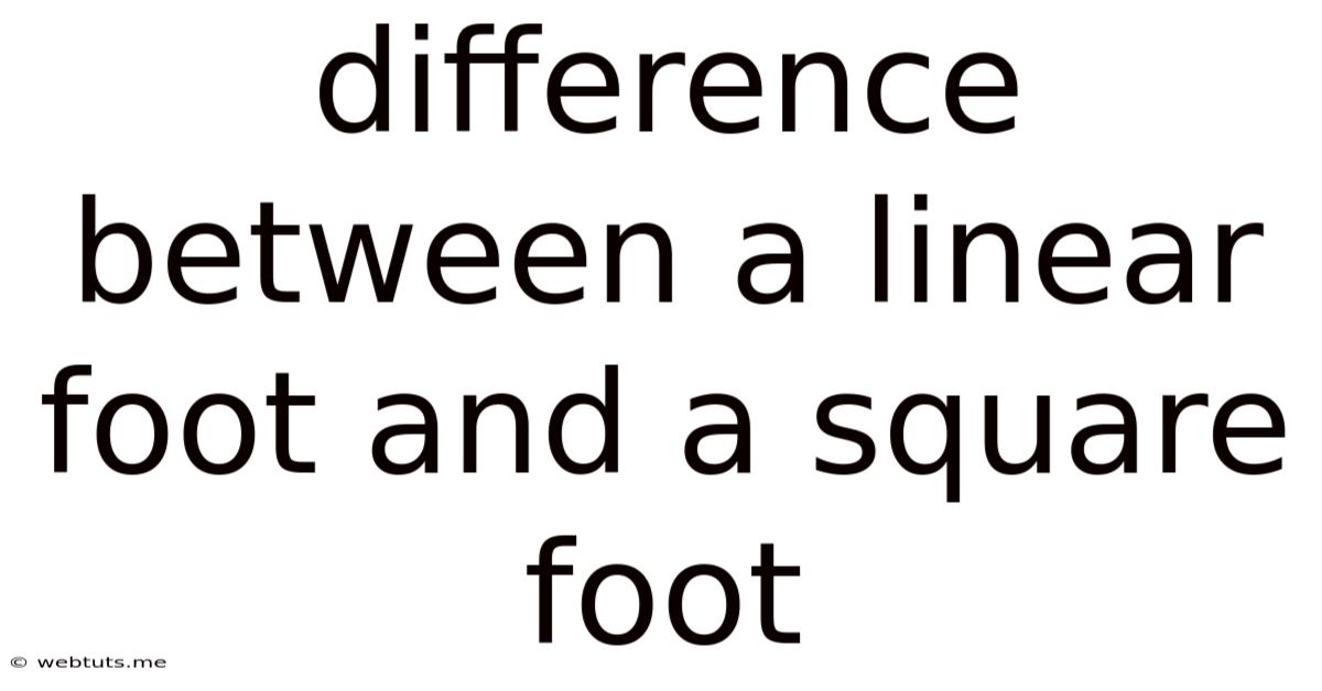 Difference Between A Linear Foot And A Square Foot