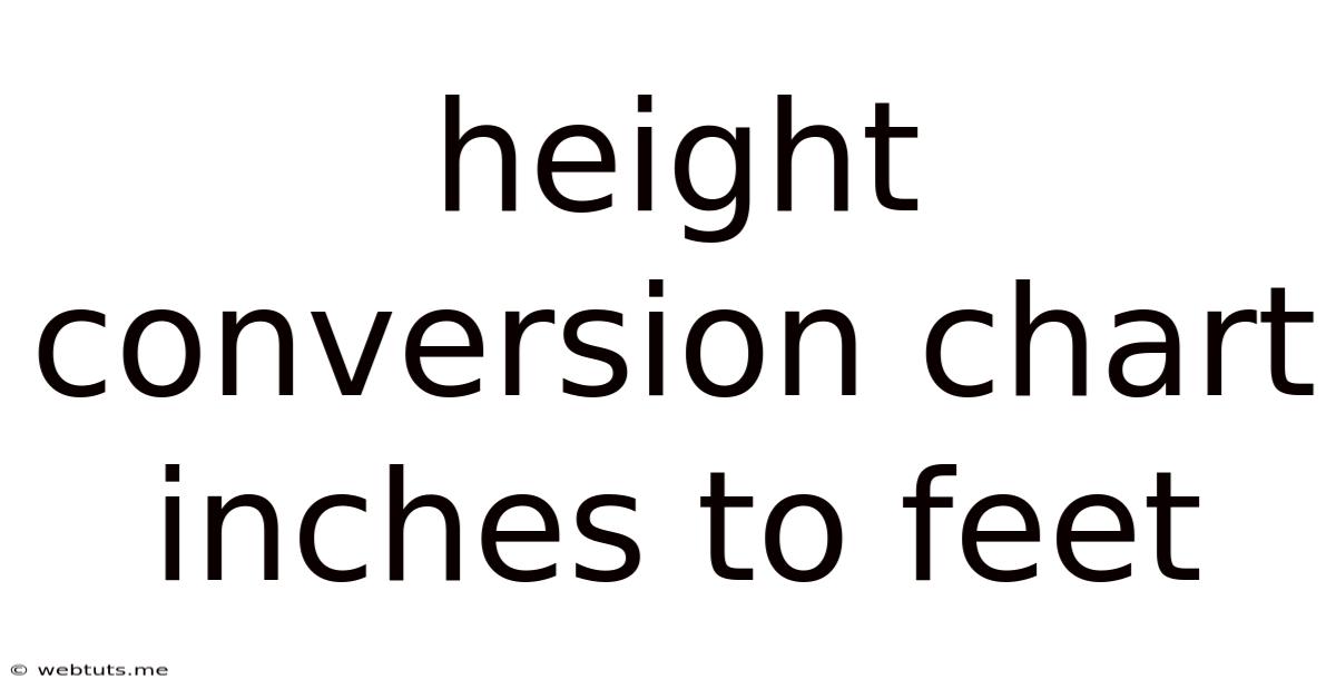 Height Conversion Chart Inches To Feet