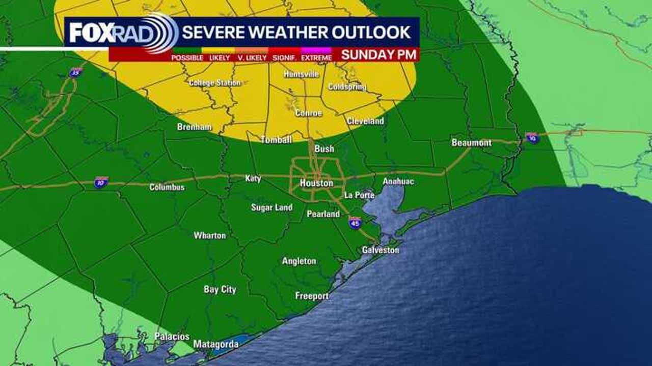 Houston Sunday: Severe Storms Expected
