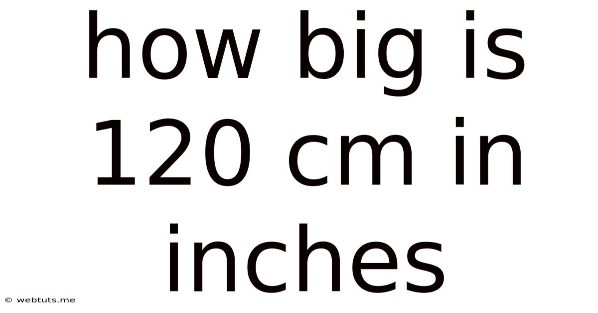 How Big Is 120 Cm In Inches