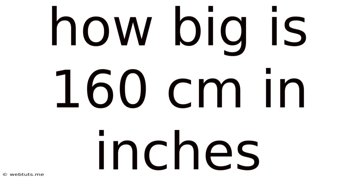 How Big Is 160 Cm In Inches