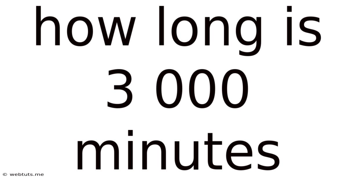 How Long Is 3 000 Minutes