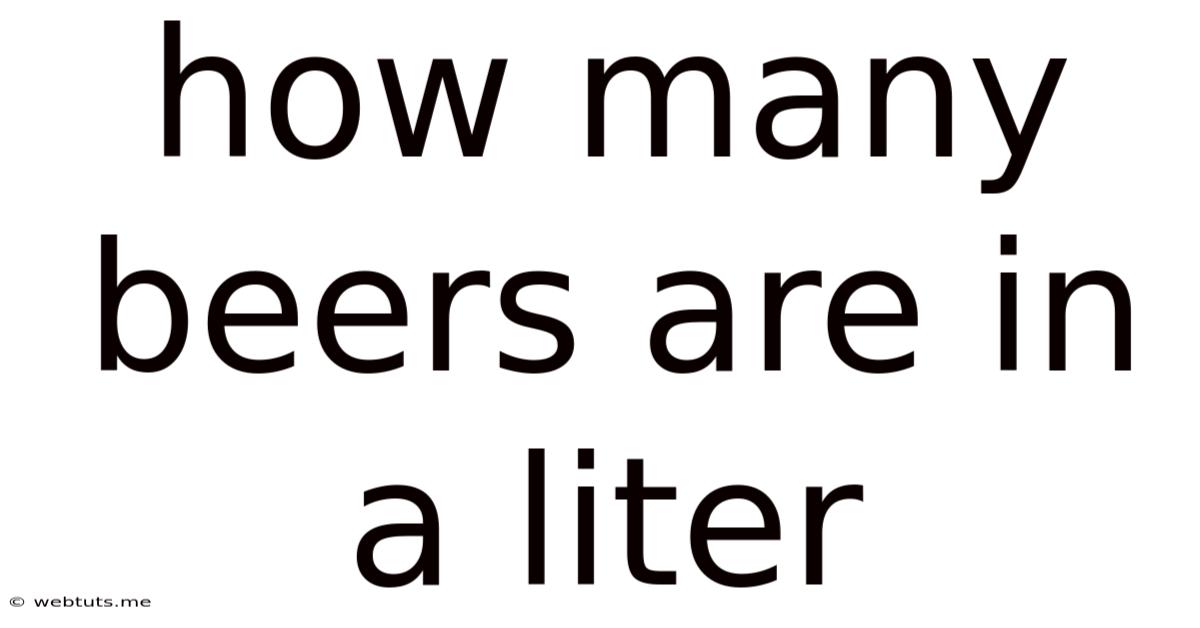 How Many Beers Are In A Liter