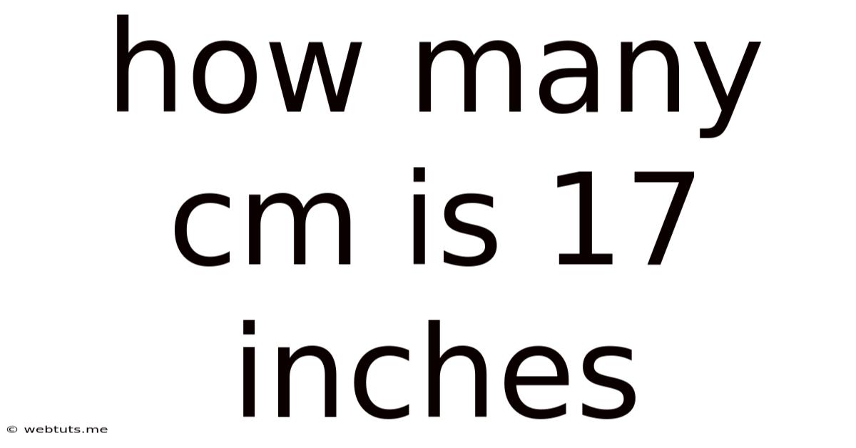 How Many Cm Is 17 Inches