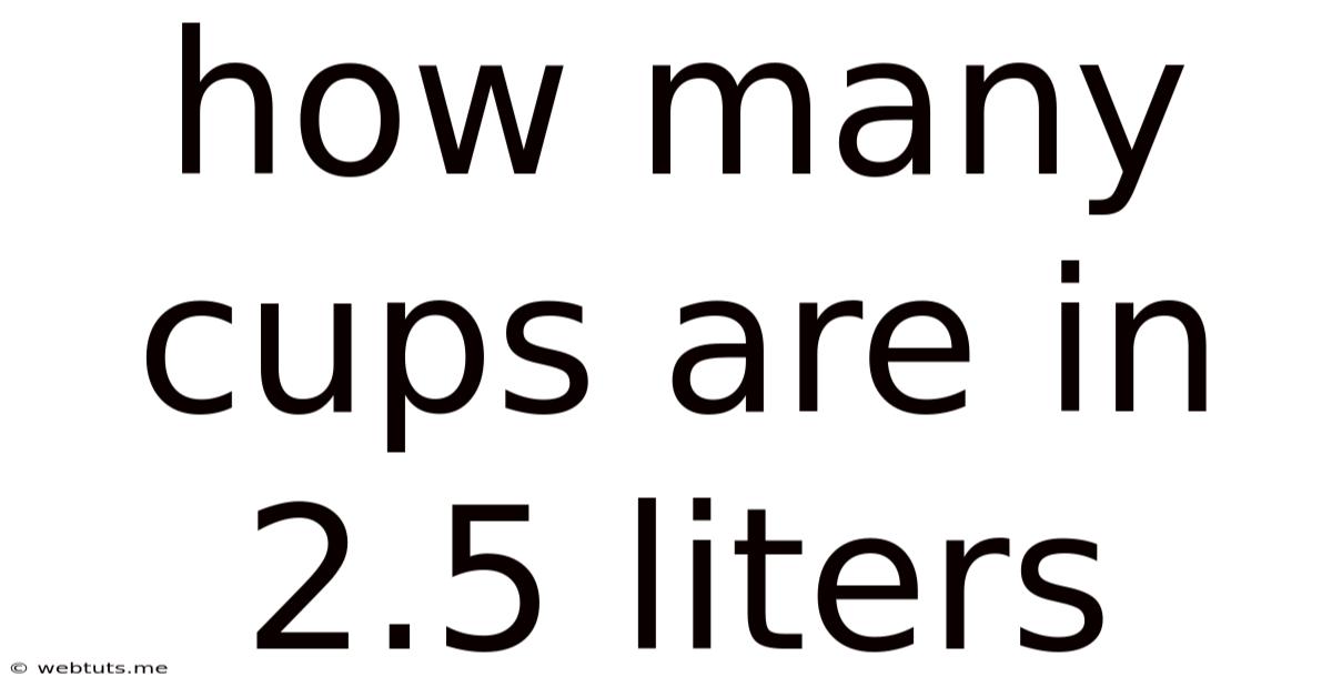 How Many Cups Are In 2.5 Liters