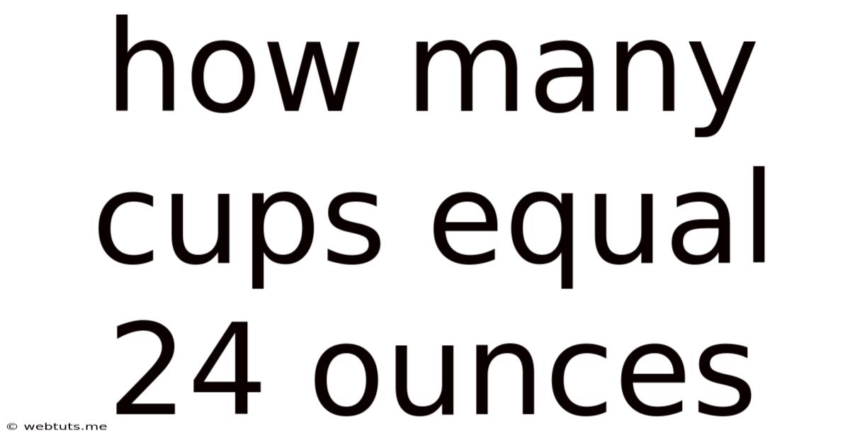 How Many Cups Equal 24 Ounces
