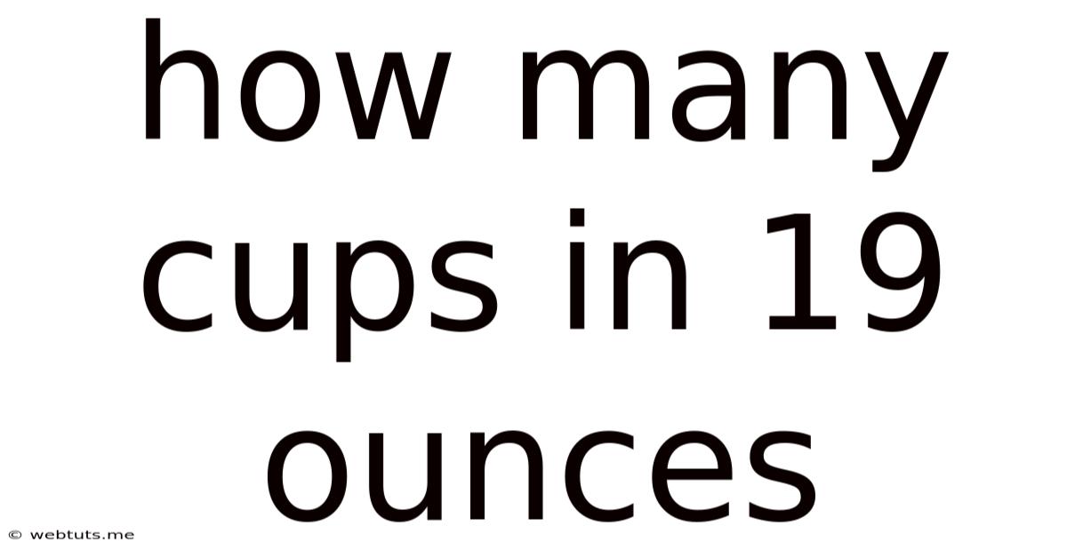 How Many Cups In 19 Ounces