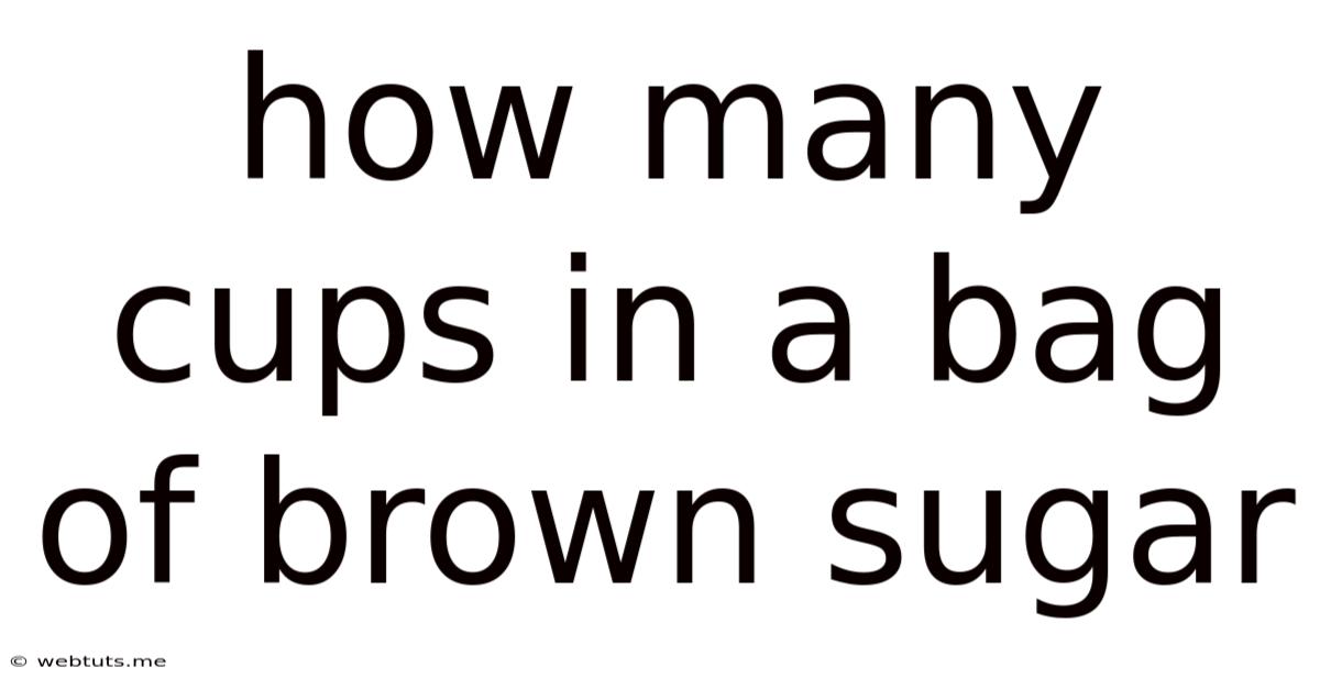 How Many Cups In A Bag Of Brown Sugar