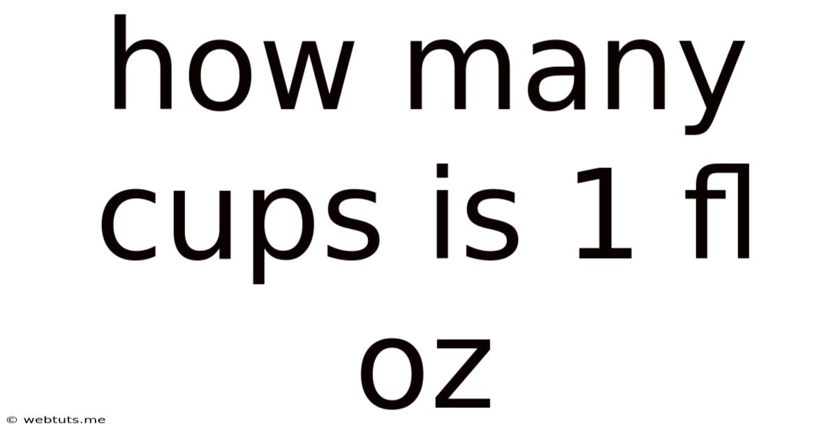 How Many Cups Is 1 Fl Oz