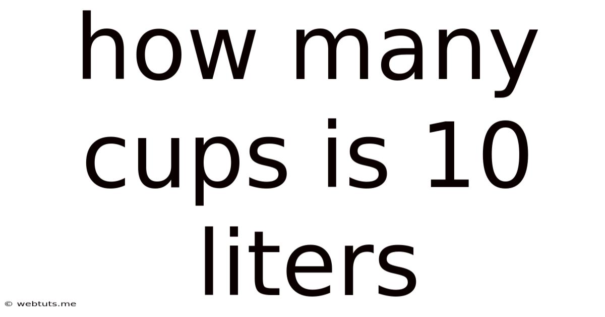How Many Cups Is 10 Liters