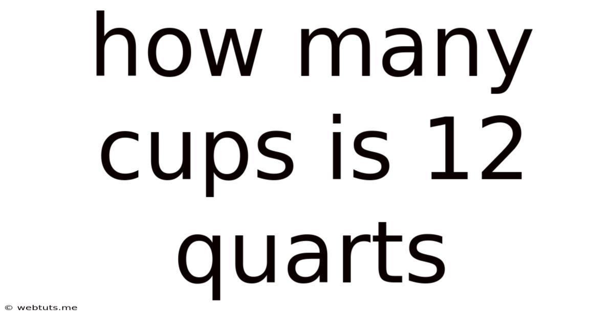 How Many Cups Is 12 Quarts