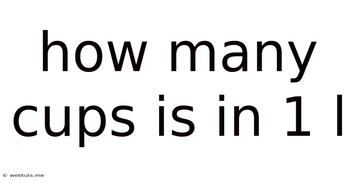 How Many Cups Is In 1 L