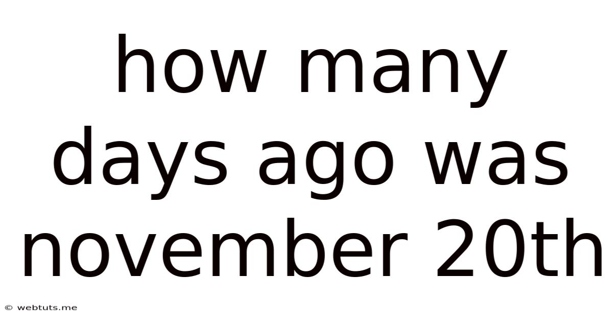How Many Days Ago Was November 20th