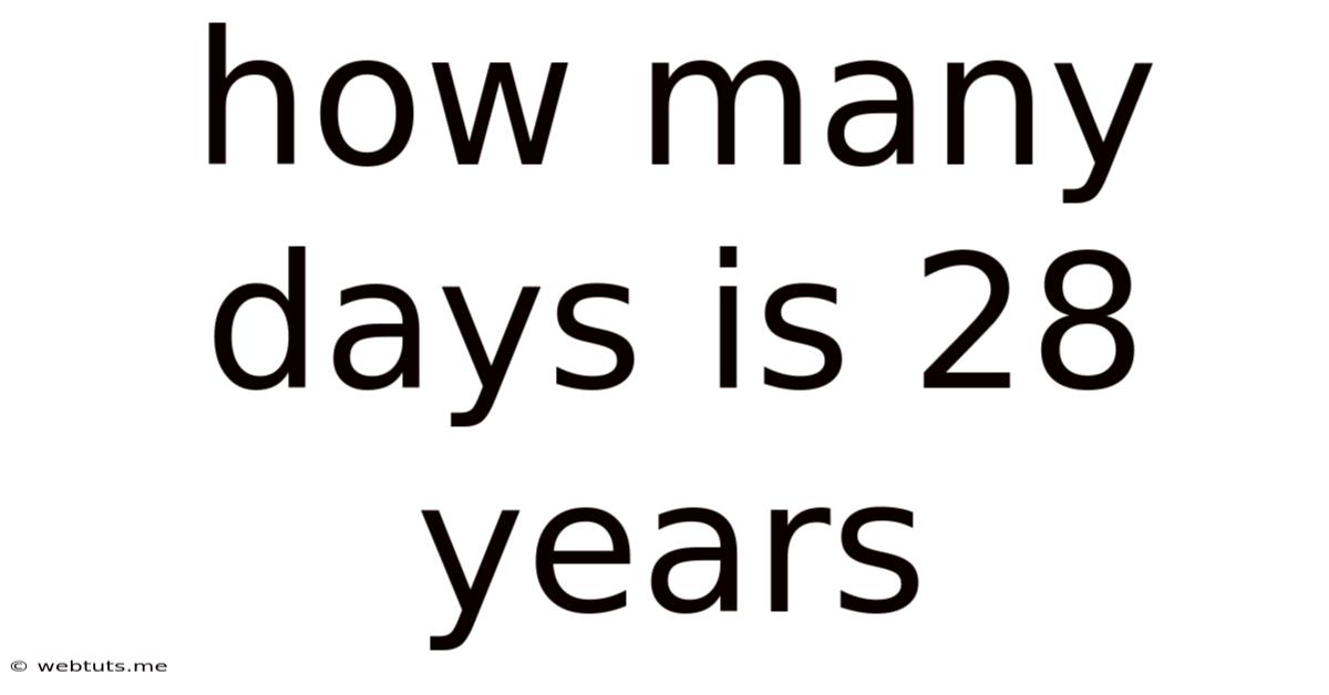 How Many Days Is 28 Years