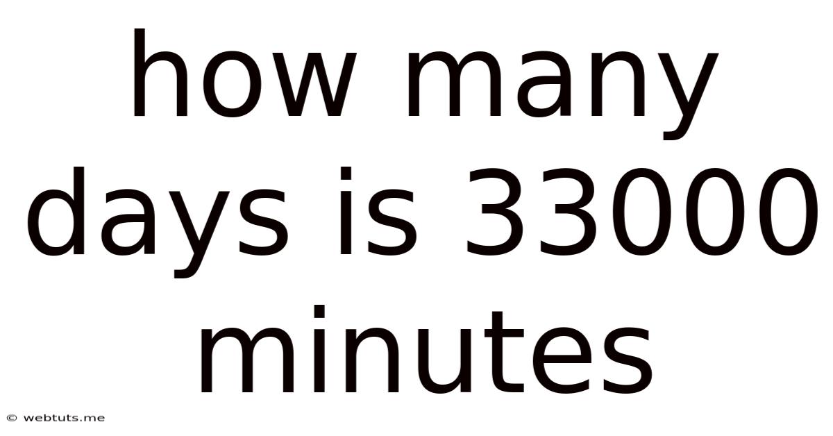 How Many Days Is 33000 Minutes