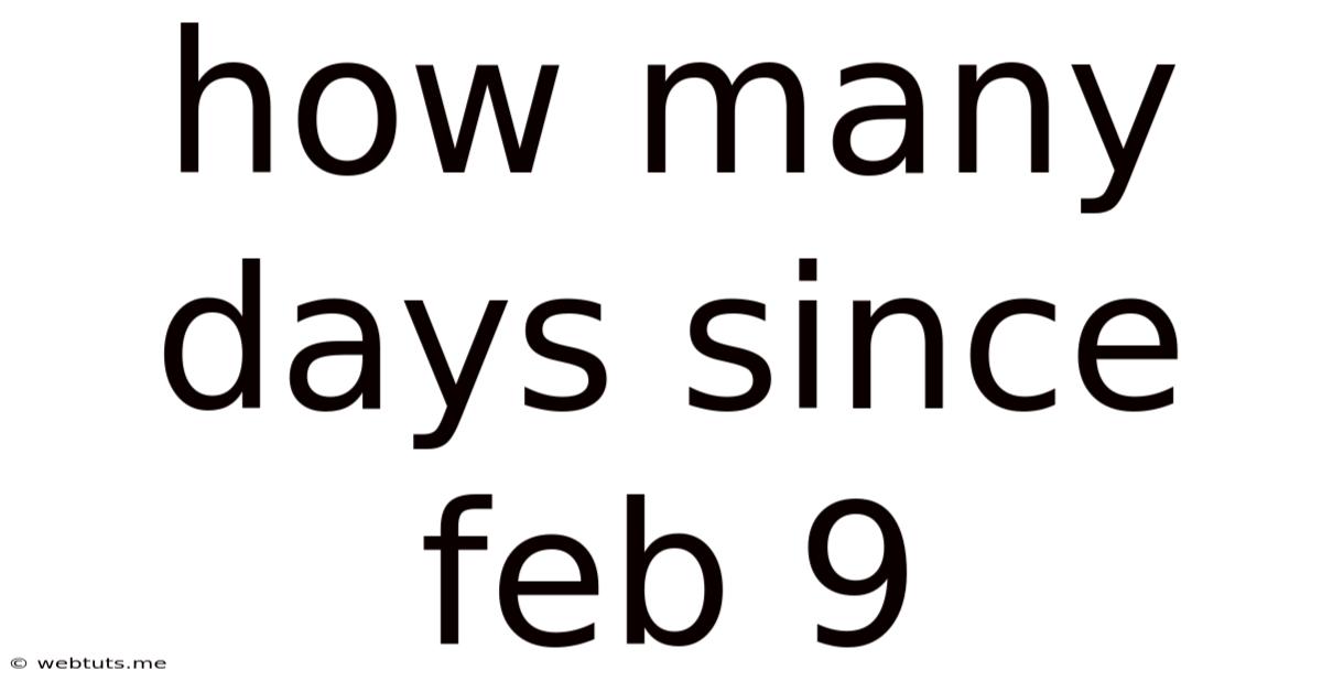 How Many Days Since Feb 9